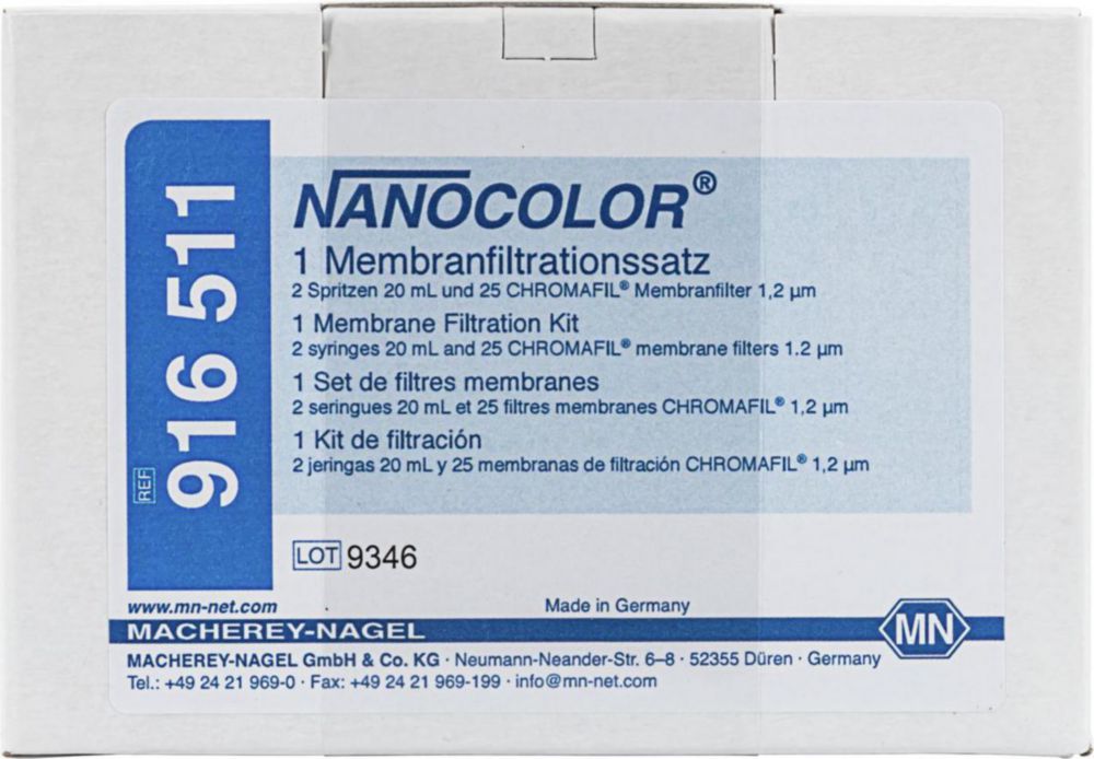 Príslušenstvo NANOCOLOR<sup>®</sup>, sada na prípravu vzoriek CHROMAFIL<sup>®</sup>, PET