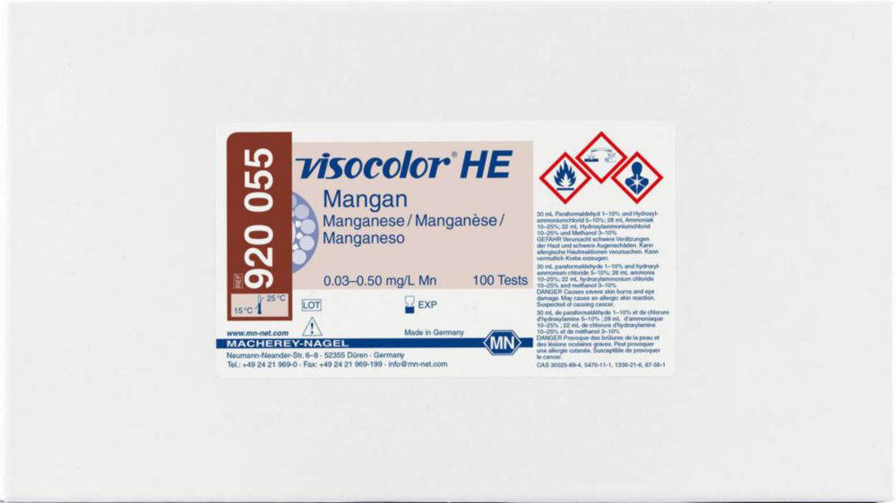 Testovacie súpravy <i><sup>VISOCOLOR®HE</sup> na </i>analýzu vody