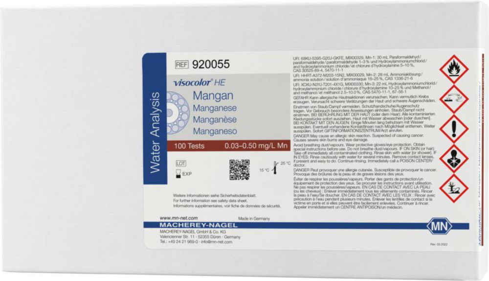 Testovacie súpravy <i><sup>VISOCOLOR®HE</sup> na </i>analýzu vody