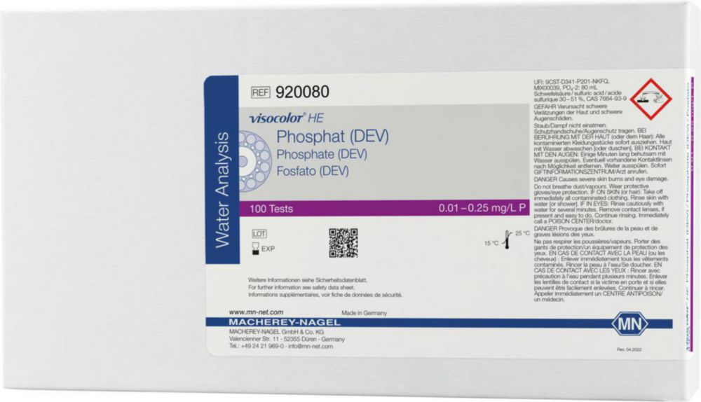 Testovacie súpravy <i><sup>VISOCOLOR®HE</sup> na </i>analýzu vody