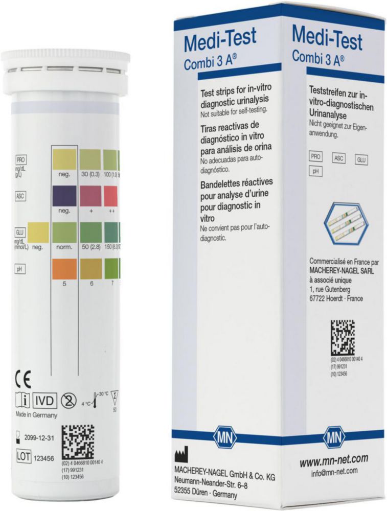 Testovacie prúžky na analýzu moču MEDI-TEST Combi