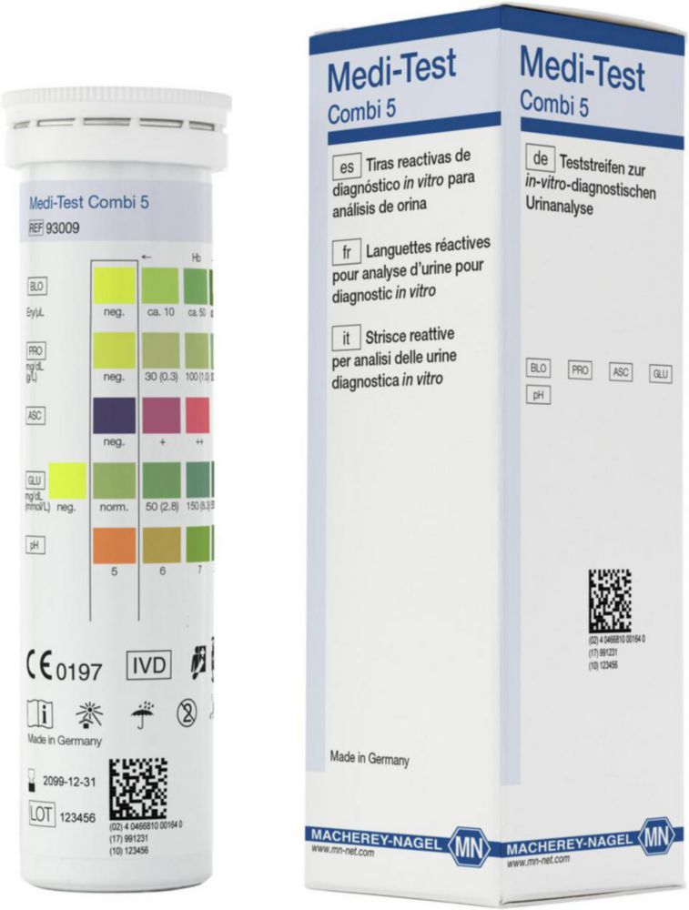 Testovacie prúžky na analýzu moču MEDI-TEST Combi