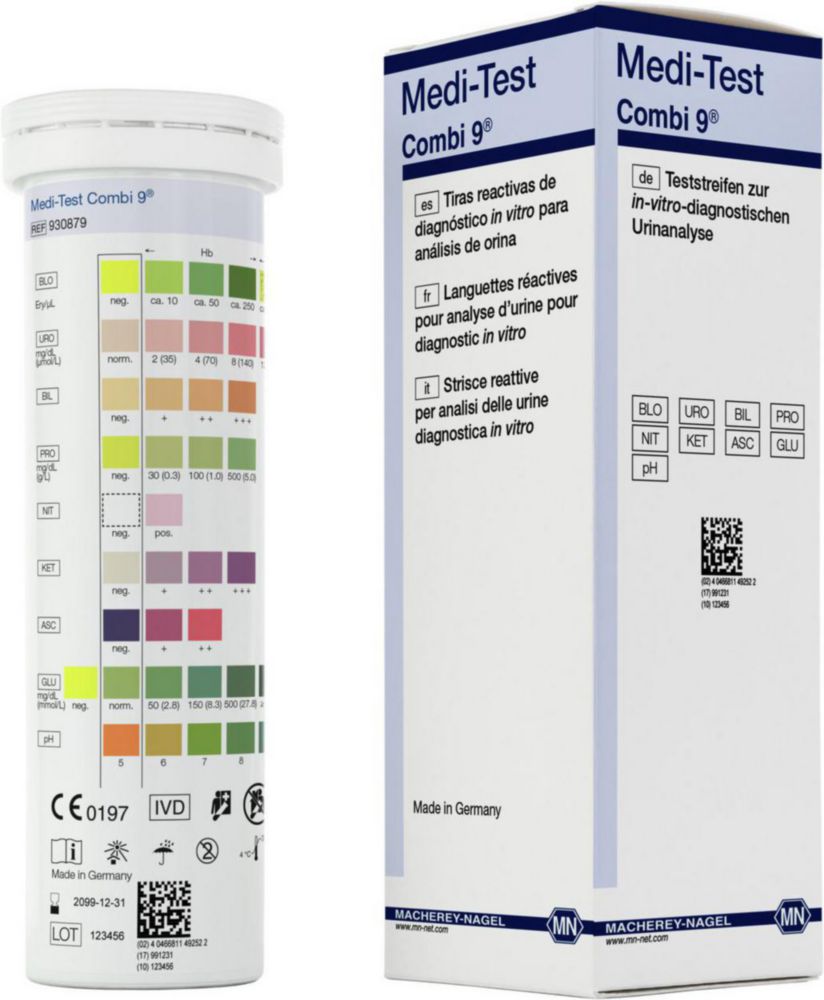 Testovacie prúžky na analýzu moču MEDI-TEST Combi