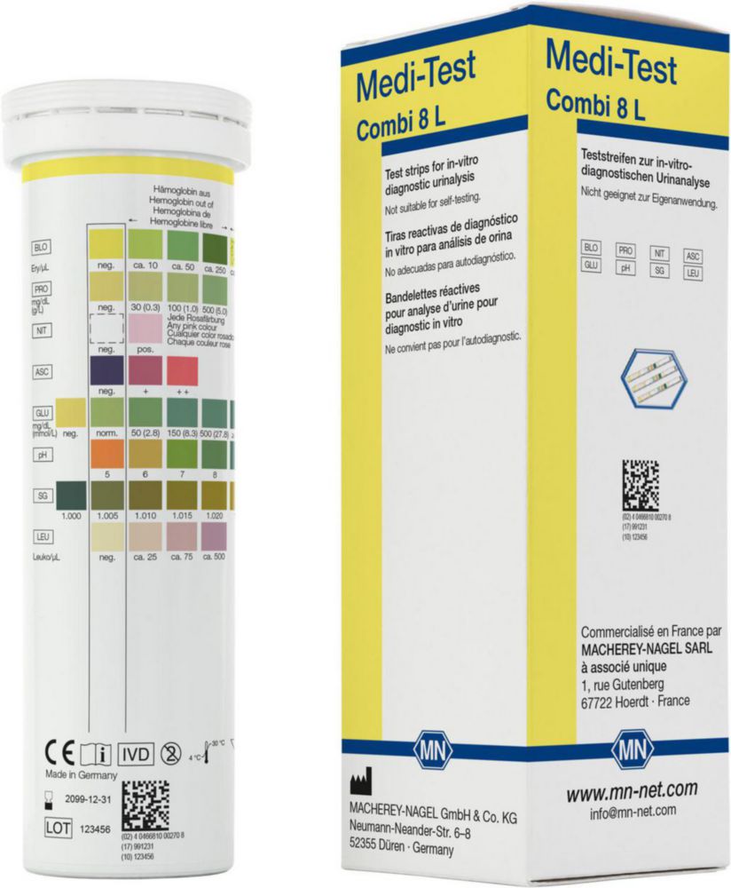 Testovacie prúžky na analýzu moču MEDI-TEST Combi