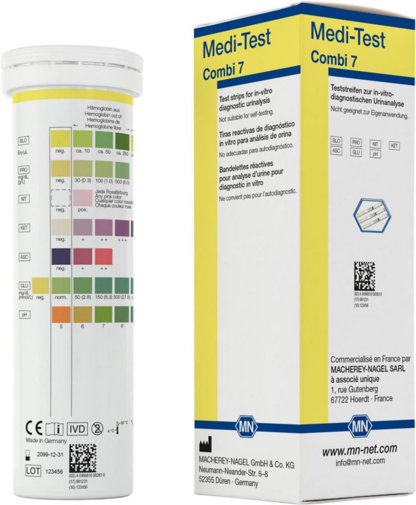 Testovacie prúžky na analýzu moču MEDI-TEST Combi