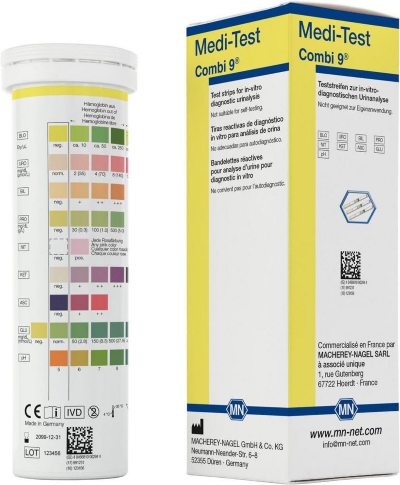 Testovacie prúžky na analýzu moču MEDI-TEST Combi