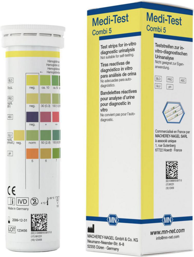Testovacie prúžky na analýzu moču MEDI-TEST Combi