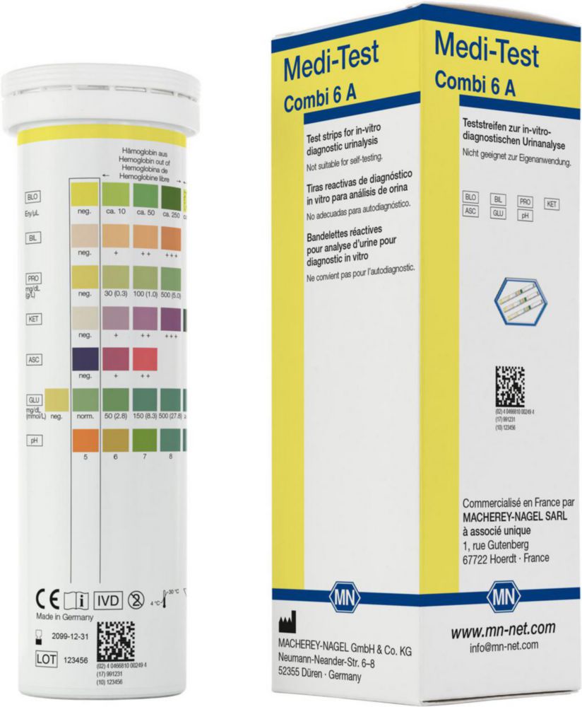 Testovacie prúžky na analýzu moču MEDI-TEST Combi