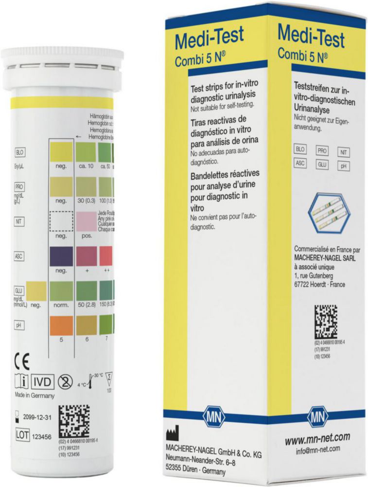 Testovacie prúžky na analýzu moču MEDI-TEST Combi