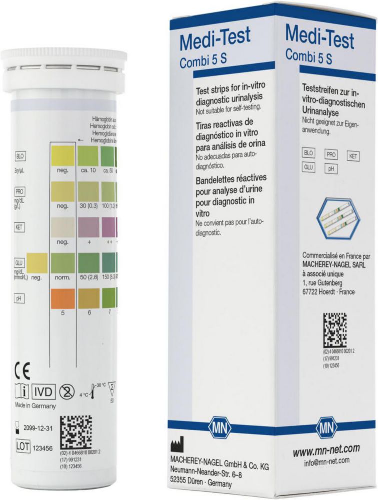Testovacie prúžky na analýzu moču MEDI-TEST Combi