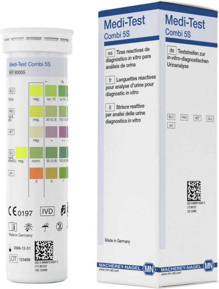 Testovacie prúžky na analýzu moču MEDI-TEST Combi