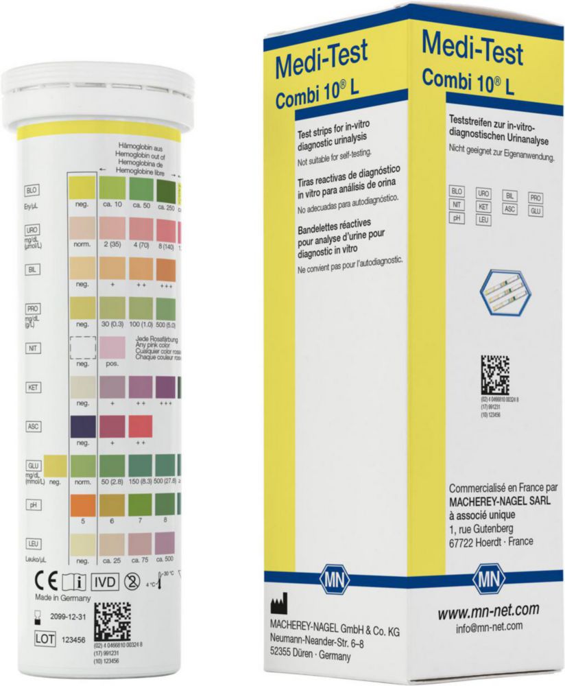 Testovacie prúžky na analýzu moču MEDI-TEST Combi