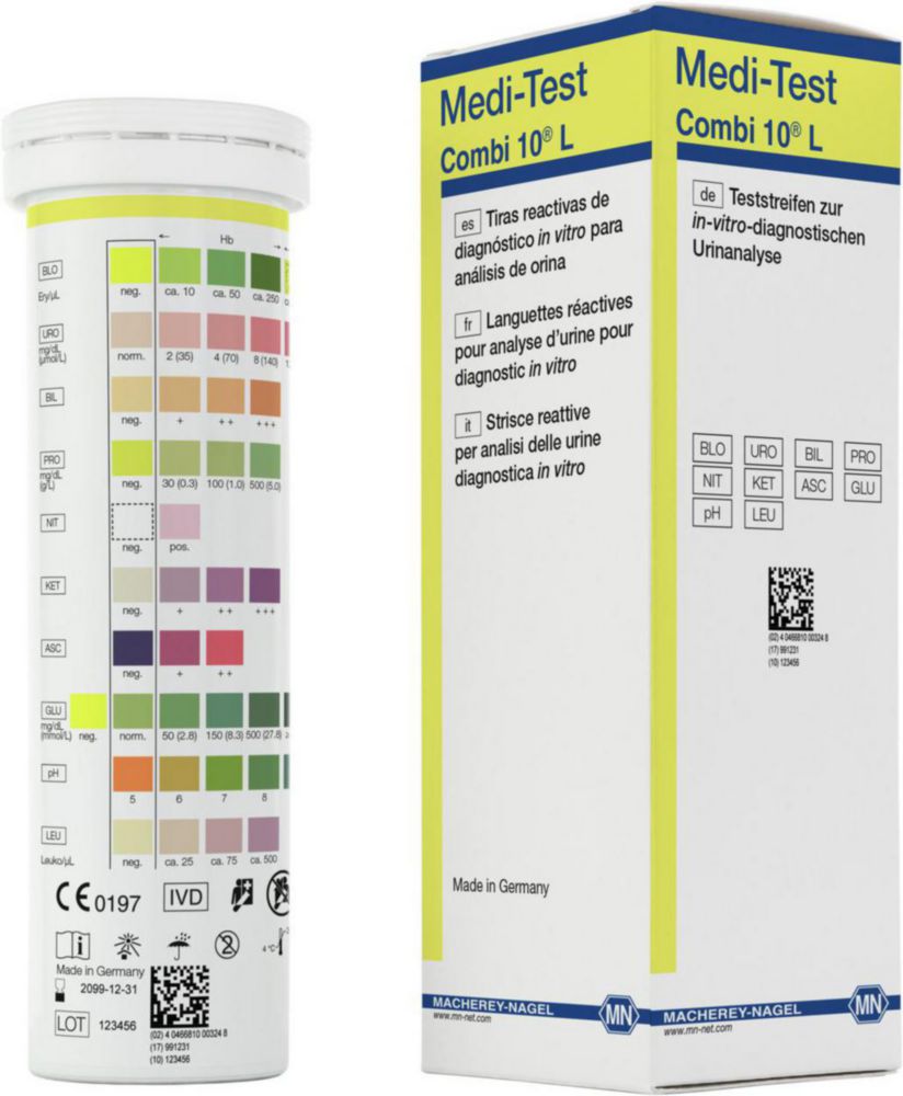 Testovacie prúžky na analýzu moču MEDI-TEST Combi
