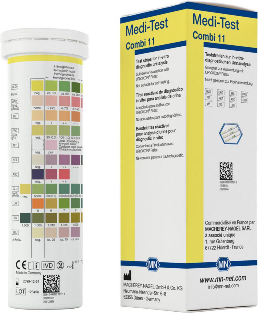 Testovacie prúžky na analýzu moču MEDI-TEST Combi