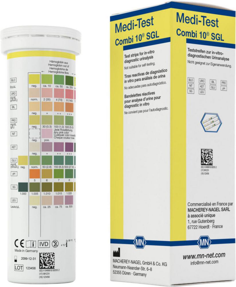 Testovacie prúžky na analýzu moču MEDI-TEST Combi
