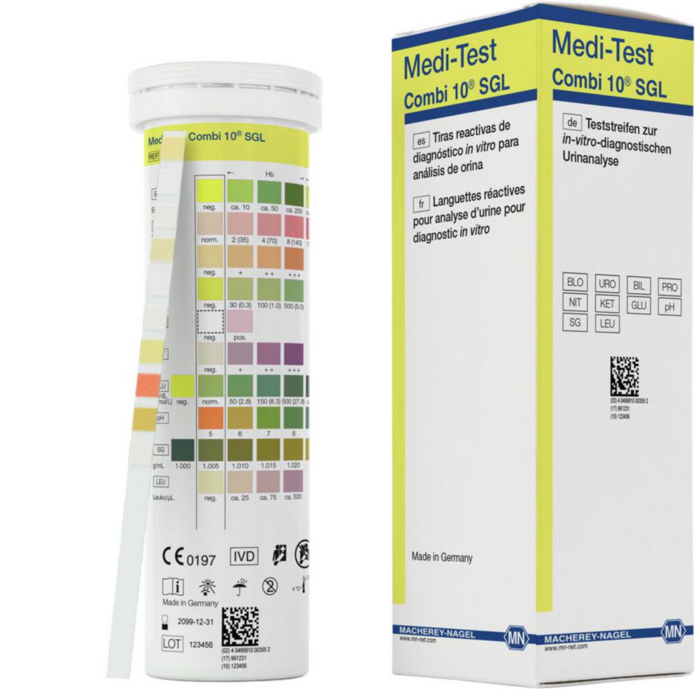 Testovacie prúžky na analýzu moču MEDI-TEST Combi