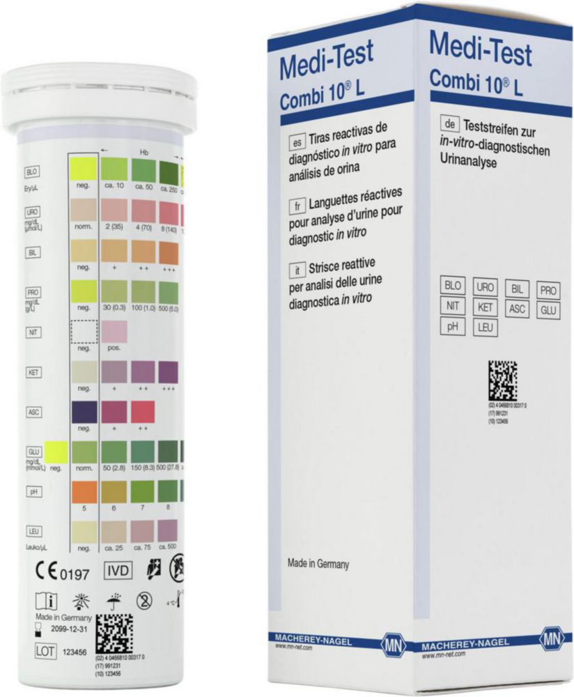 Testovacie prúžky na analýzu moču MEDI-TEST Combi