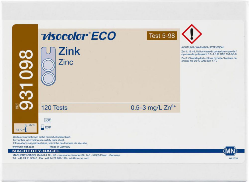 Testovacie súpravy <i><sup>VISOCOLOR®ECO</sup> na </i>analýzu vody