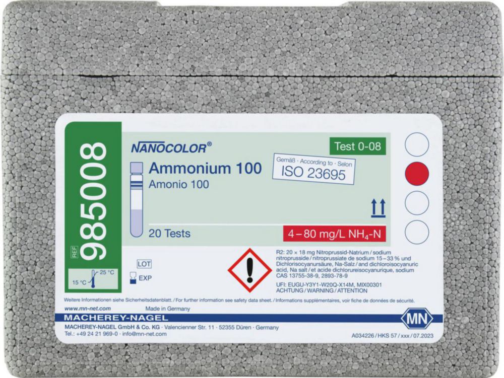 Testy v skúmavkách <sup>NANOCOLOR® </sup>Ammonium