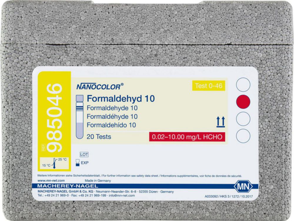 Testy v skúmavkách <sup>NANOCOLOR® </sup>Formaldehyd