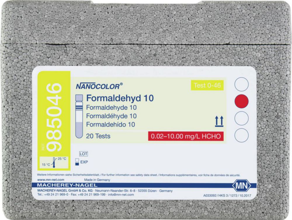 Testy v skúmavkách <sup>NANOCOLOR® </sup>Formaldehyd