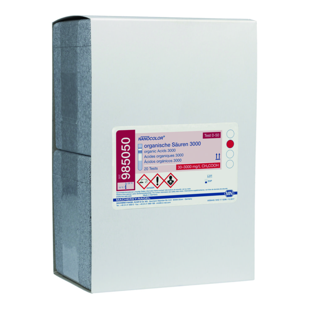 Skúmavky na organické kyseliny <sup>NANOCOLOR® </sup>