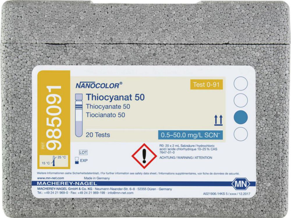 Testy na skúmavkách <sup>NANOCOLOR® </sup>Thiocyanate