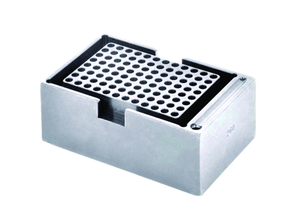 Bloky pre PCR nádoby a 96/384 jamkové platne pre takéto ohrievače blokov