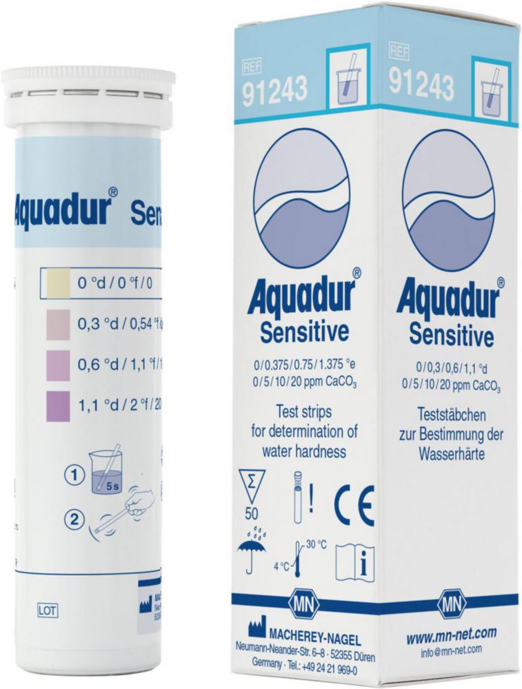 Testovacie prúžky na tvrdosť vody, <sup>AQUADUR®</sup>