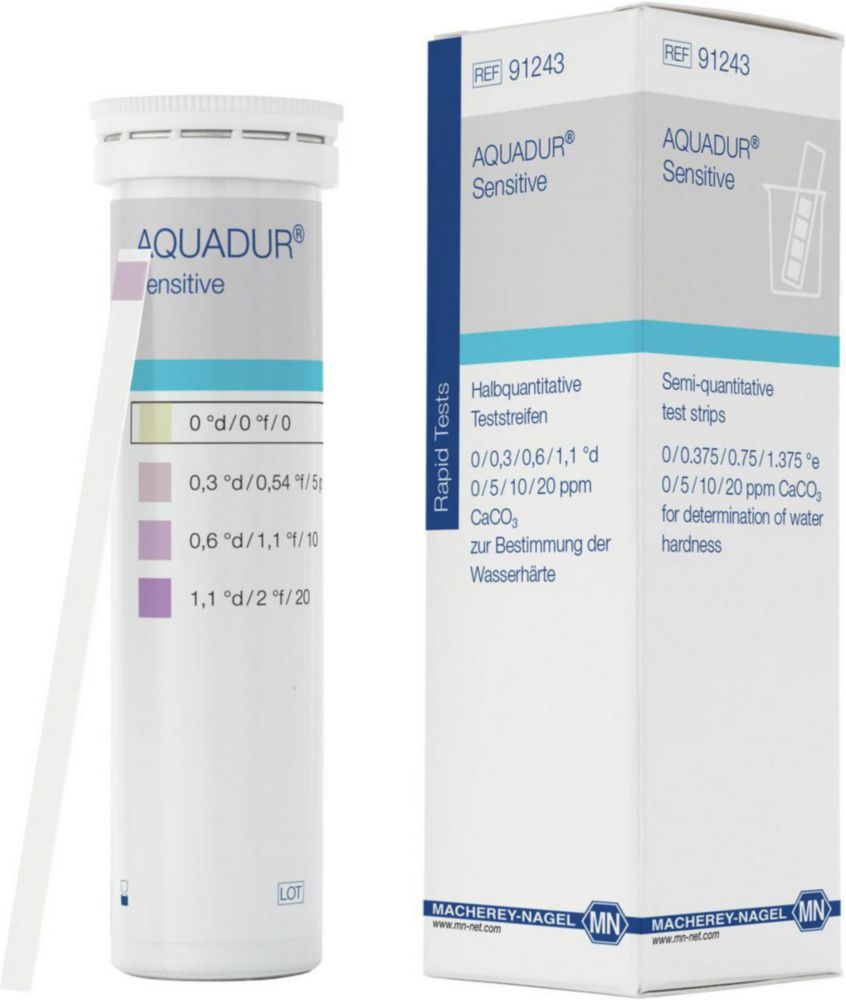 Testovacie prúžky na tvrdosť vody, <sup>AQUADUR®</sup>