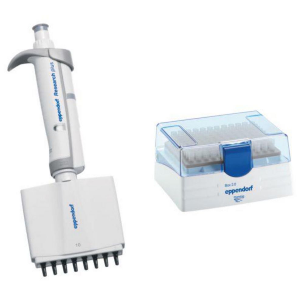 Viackanálové mikrolitrové pipety Eppendorf <sup>Research®</sup> plus (všeobecný laboratórny produkt), variabilné