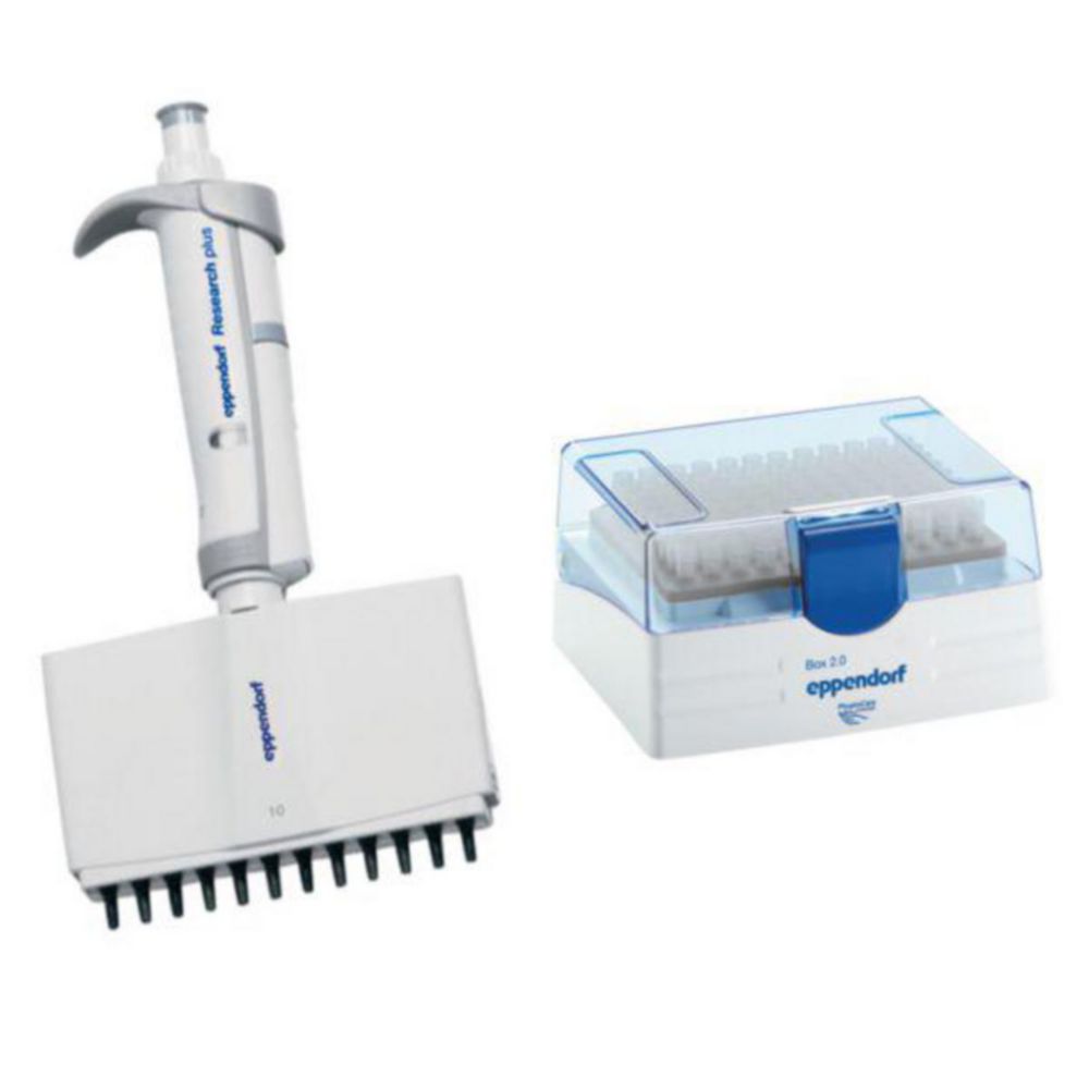Viackanálové mikrolitrové pipety Eppendorf <sup>Research®</sup> plus (všeobecný laboratórny produkt), variabilné