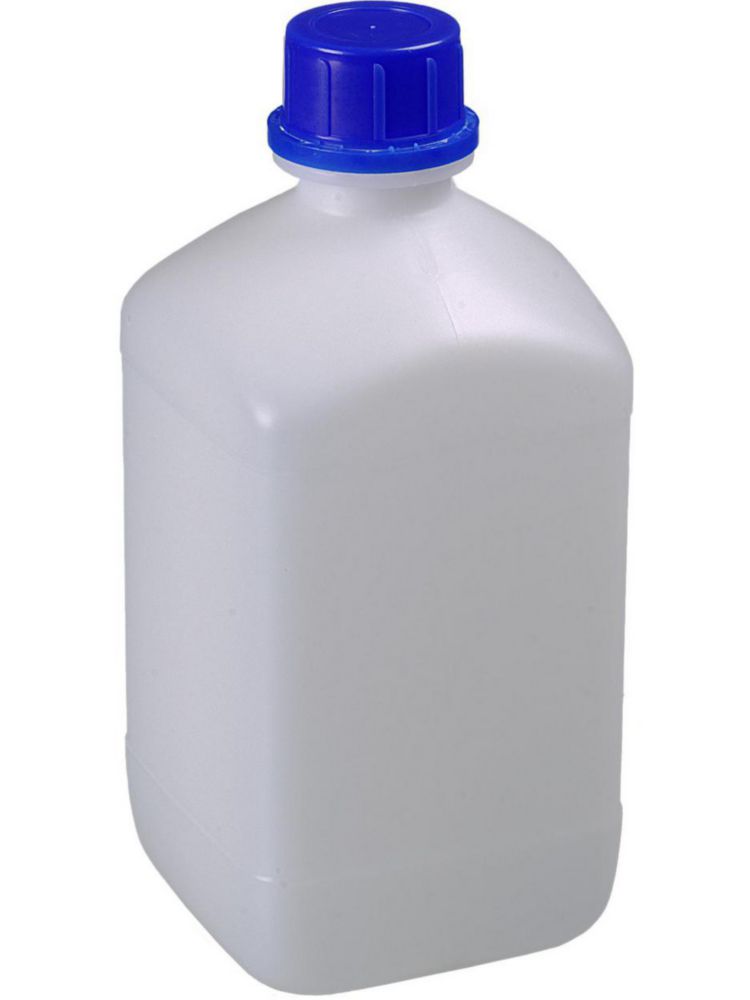 Štvorcové fľaše s úzkym hrdlom, HDPE, so skrutkovacím uzáverom