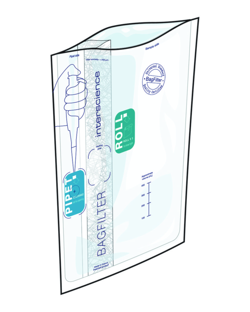 Mixovacie vrecká s bočným filtrom <sup>BagSystem®</sup> <sup>BagFilter®</sup> Pipet &amp; Roll