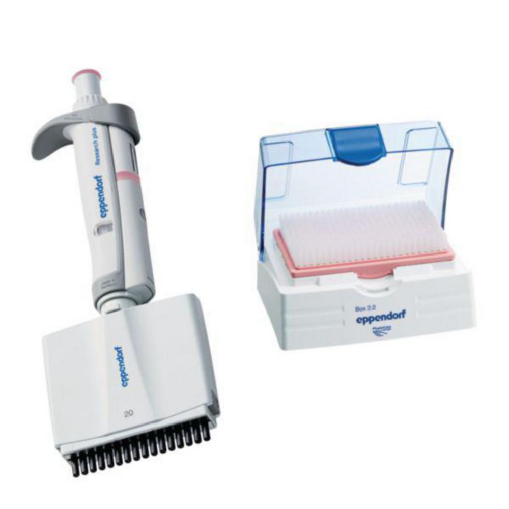 Viackanálové mikrolitrové pipety Eppendorf <sup>Research®</sup> plus (všeobecný laboratórny produkt), variabilné