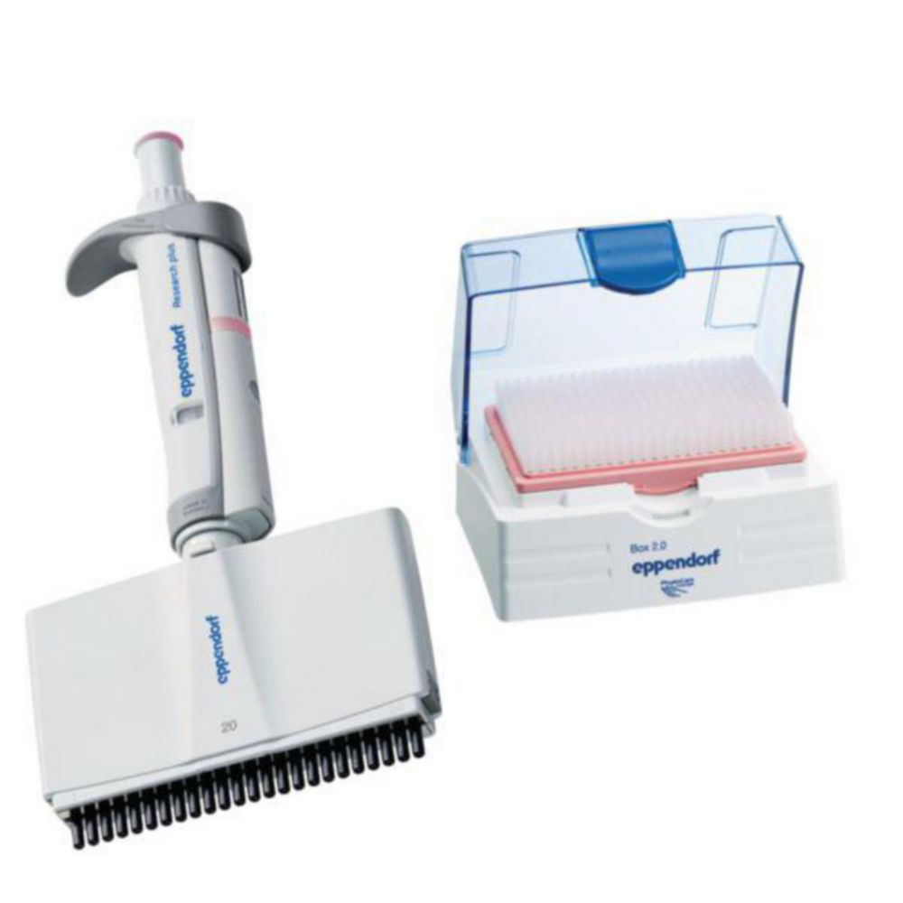 Viackanálové mikrolitrové pipety Eppendorf <sup>Research®</sup> plus (všeobecný laboratórny produkt), variabilné