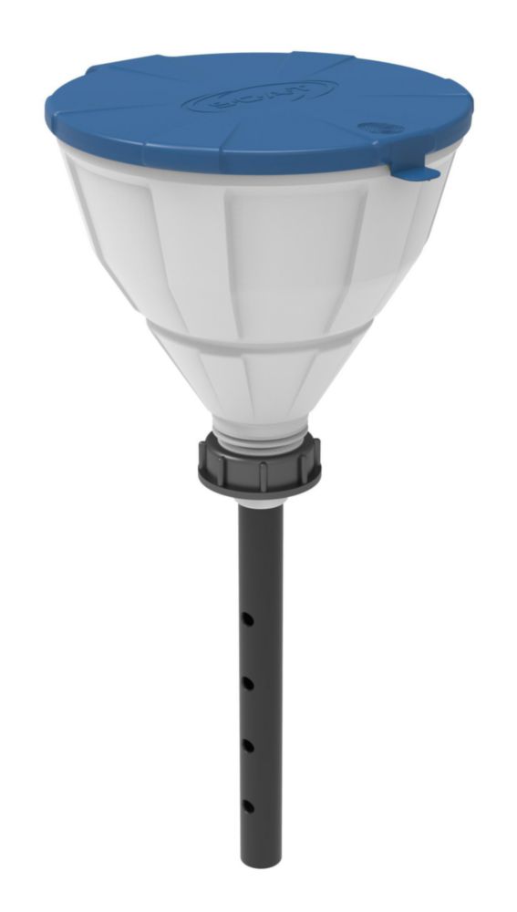 Bezpečnostný lievik s guľovým ventilom, V2.0, HDPE