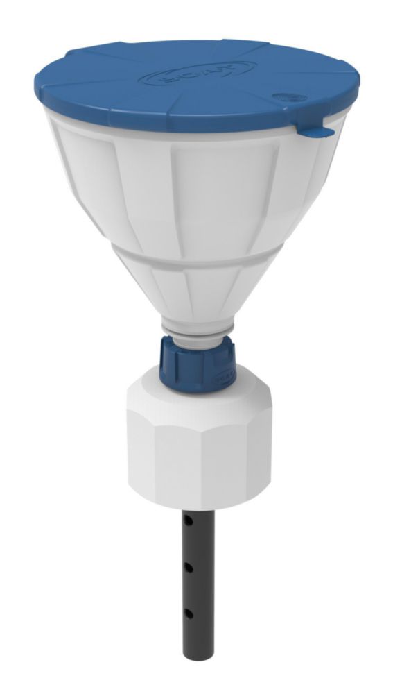 Bezpečnostný lievik s guľovým ventilom, V2.0, HDPE