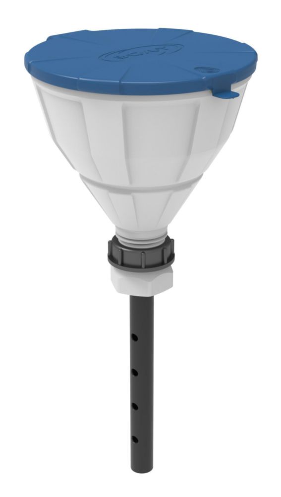 Bezpečnostný lievik s guľovým ventilom, V2.0, HDPE