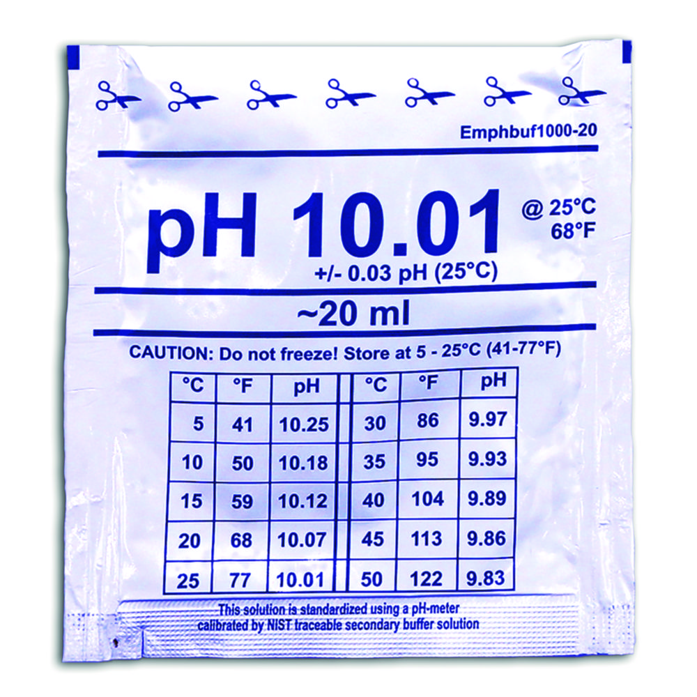 pH pufrové roztoky, 25 °C