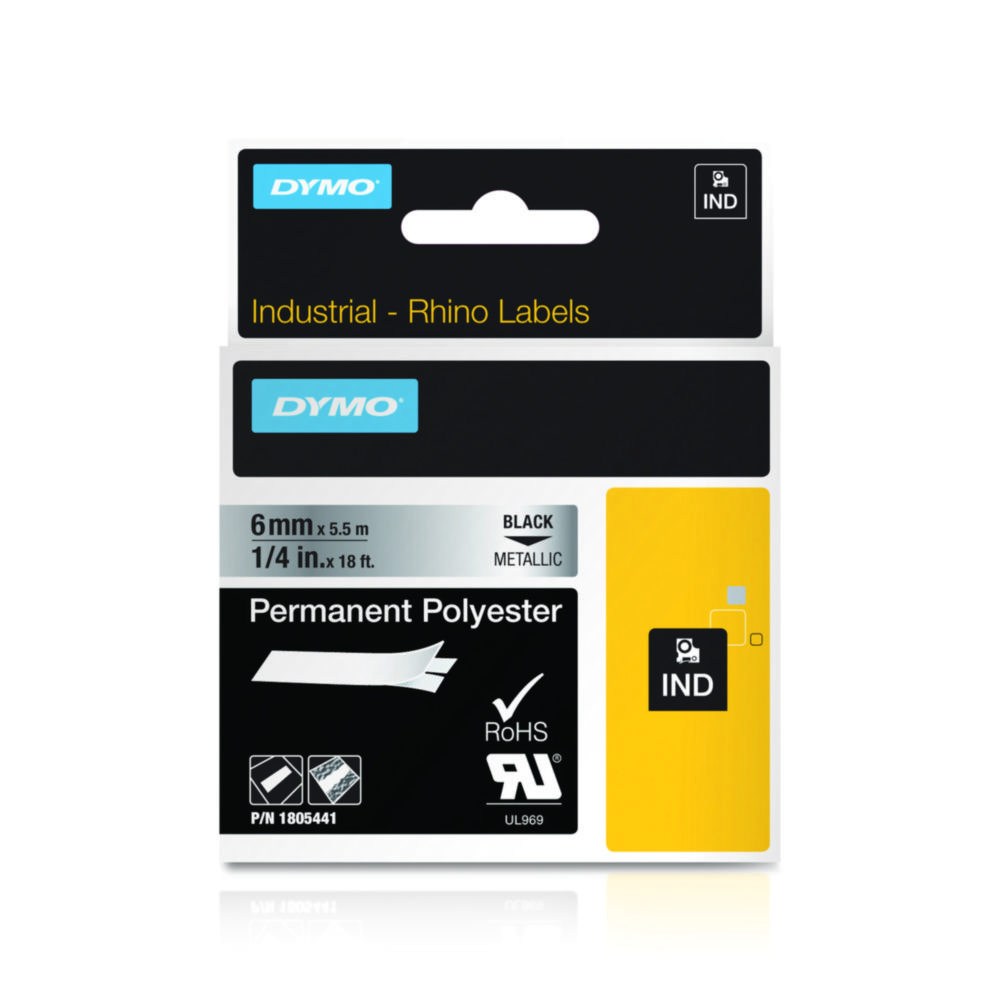 IND label tapes for label printers DYMO<sup>®</sup> Rhino™, polyester