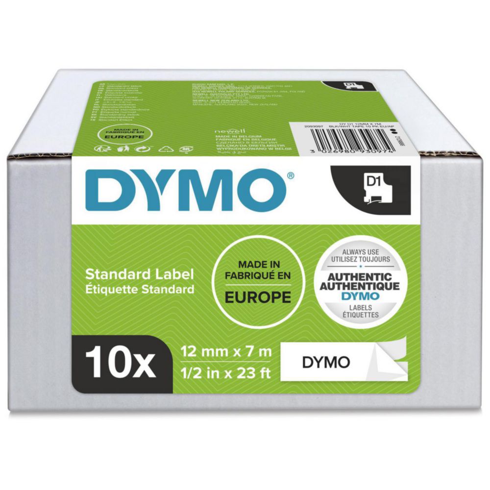 D1 Pásky na štítky pre tlačiarne štítkov <sup>DYMO®</sup> 