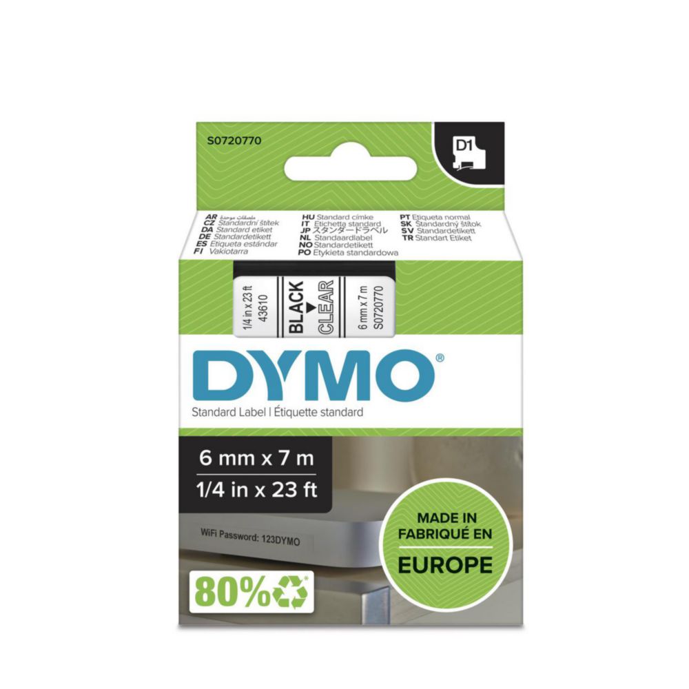 D1 Pásky na štítky pre tlačiarne štítkov <sup>DYMO®</sup> 