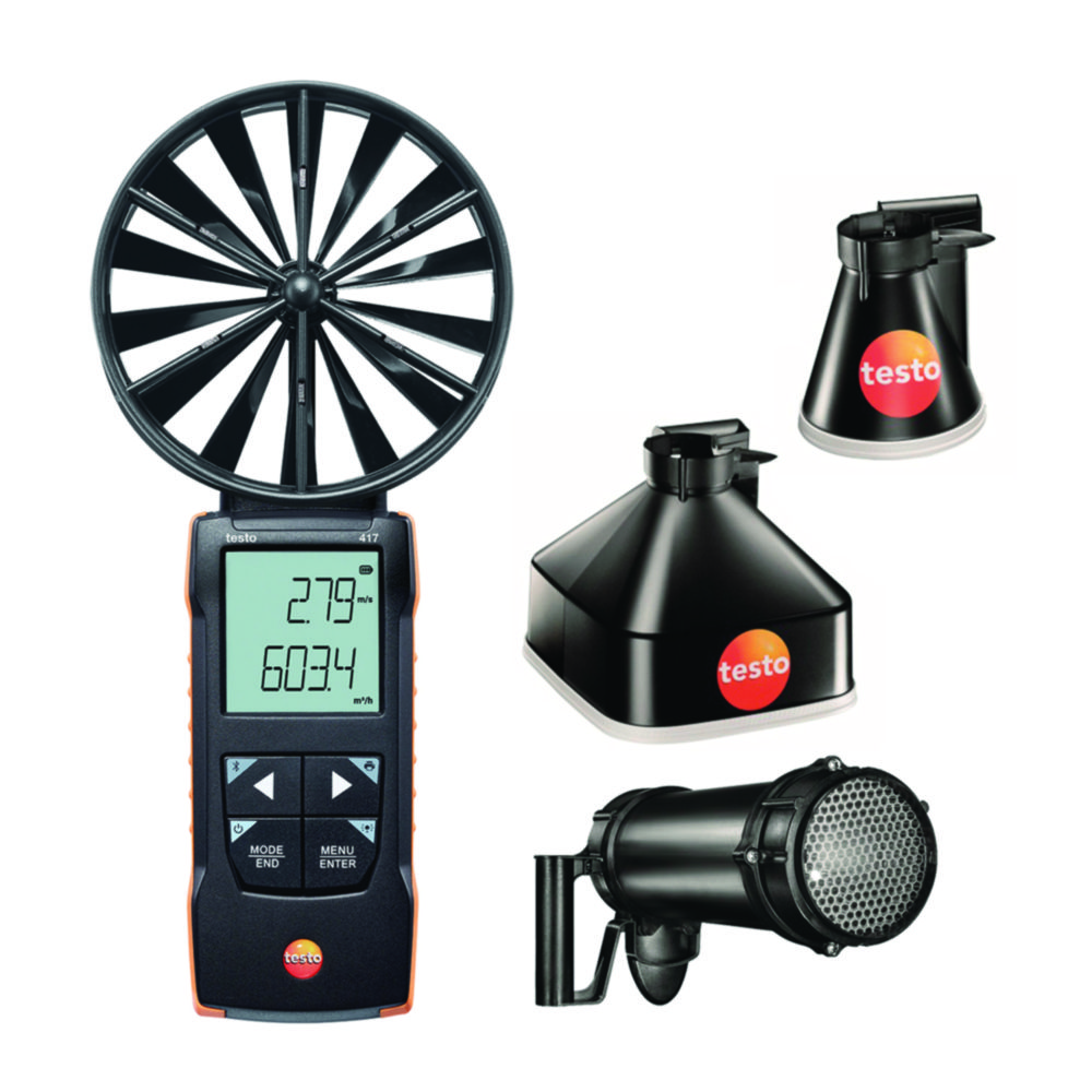 Lopatkový anemometer testo 417, Súprava lievika 2