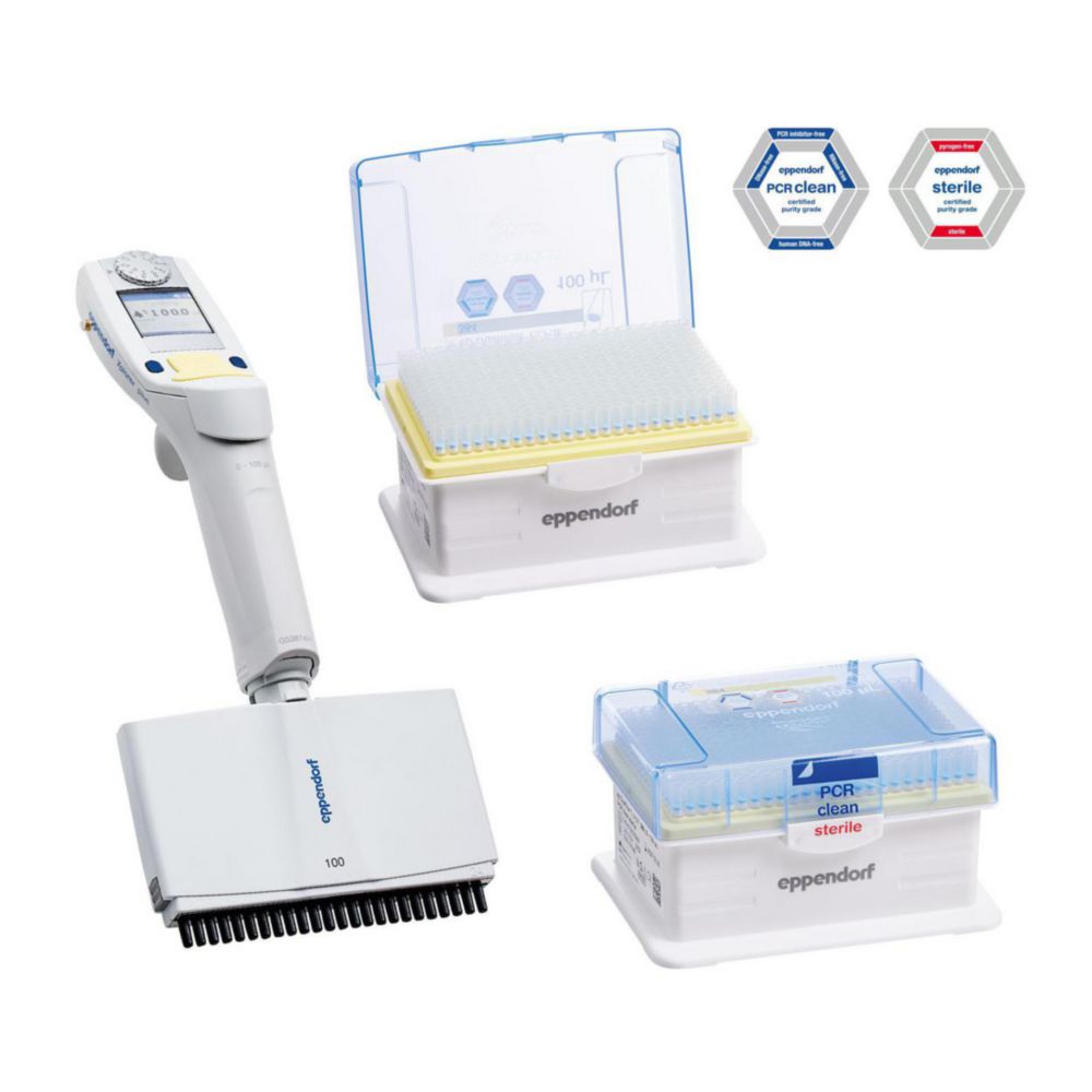 Viackanálové mikrolitrové pipety Eppendorf <sup>Xplorer®</sup> plus, variabilné, štartovacia sada