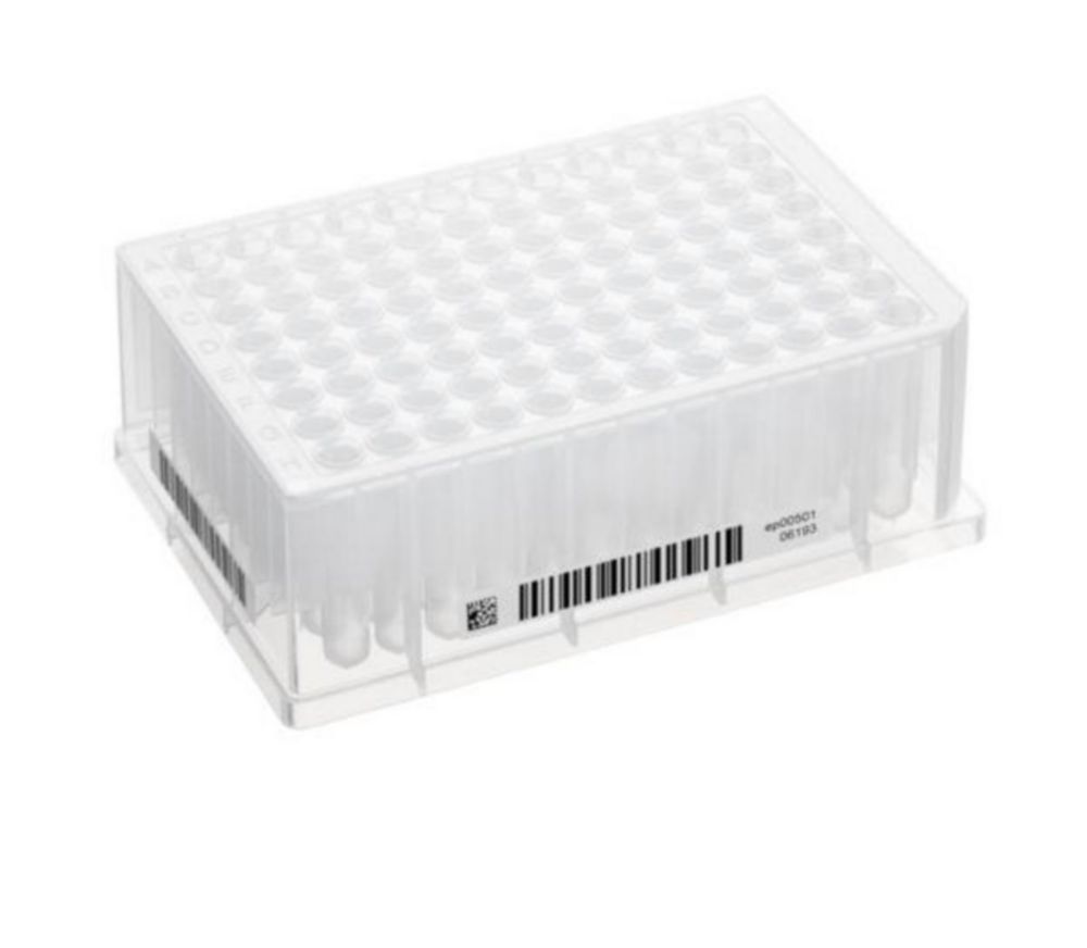 Dlhé jamkové platničky, 96/384 jamiek, PP, vhodné pre PCR, s SafeCode