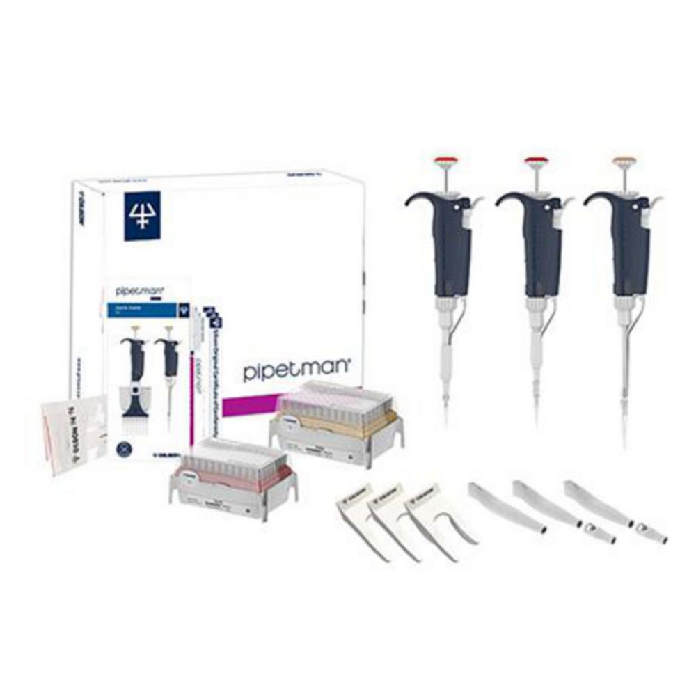 Jednokanálové mikrolitrové pipety, <sup>PIPETMAN®</sup> L, variabilné, štartovacie súpravy