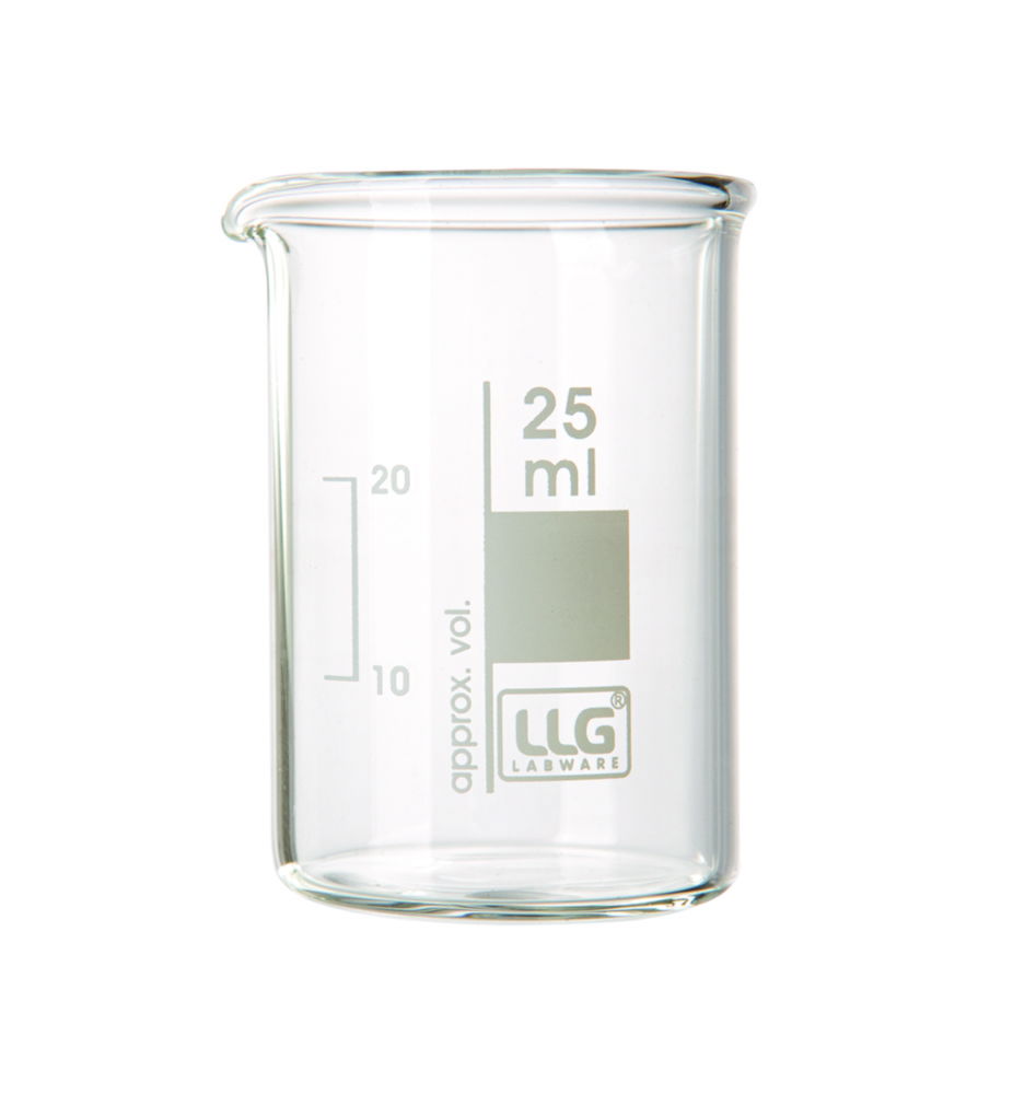 LLG-Beakers, borosilikátové sklo, nízky tvar