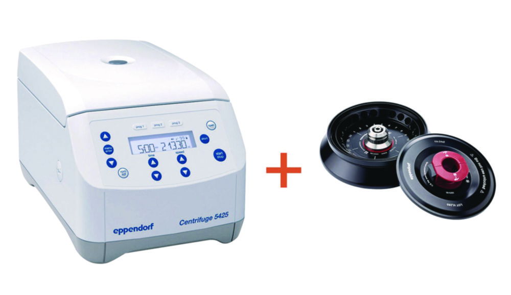 Mikrocentrifúga 5425 (General Lab Product) s fóliovou klávesnicou, s aerosólovo odolným rotorom FA-24x2 a vekom QuickLock® Pro