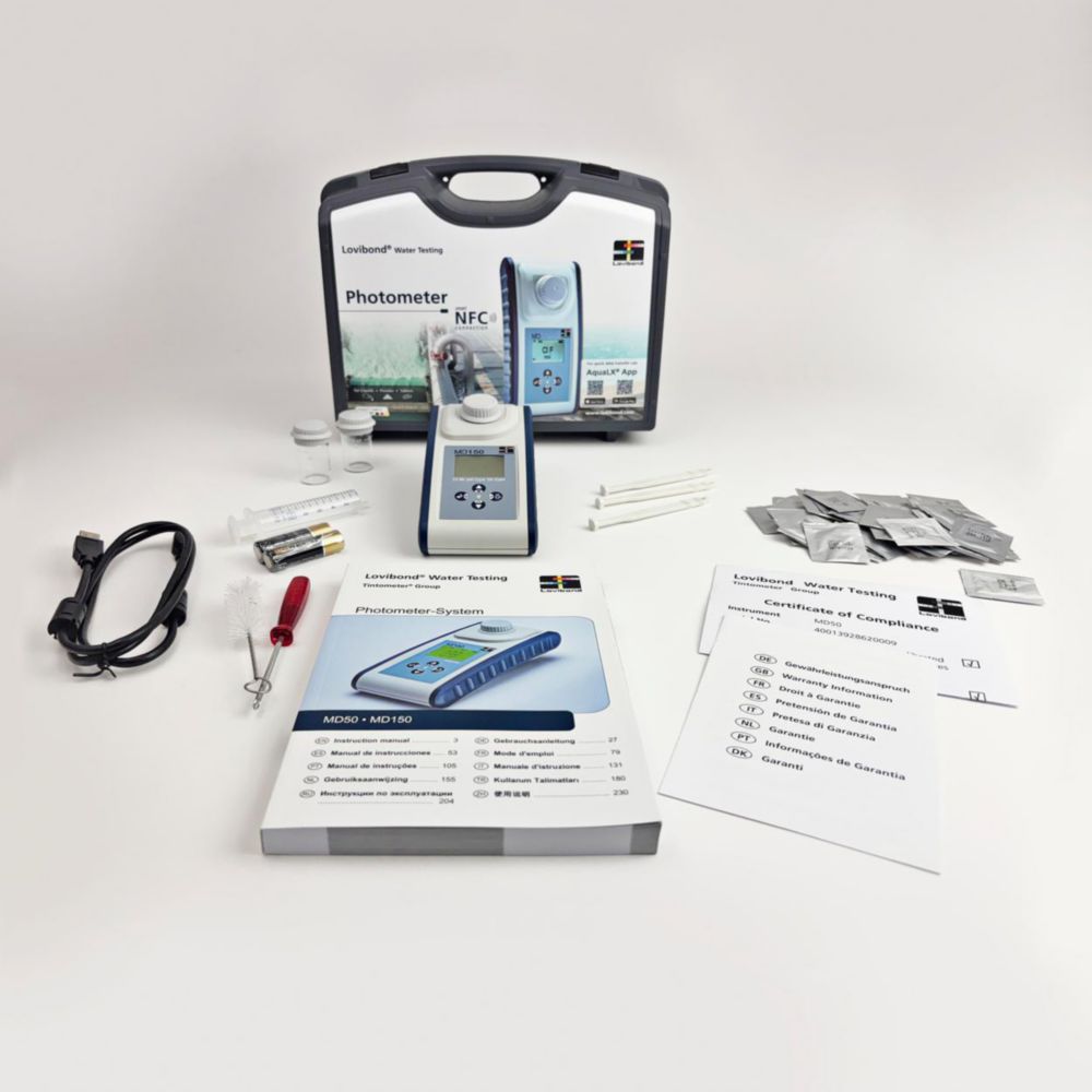 Fotometer MD150 Cl-pH, s práškovými a tabletovými reagenciami